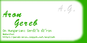 aron gereb business card